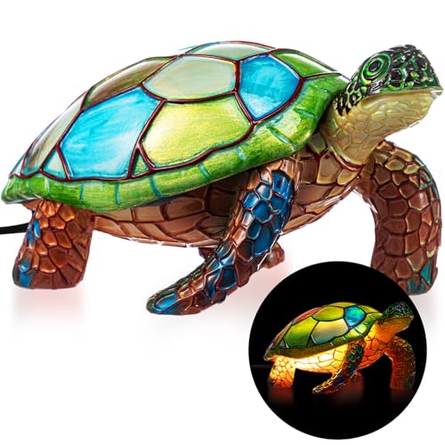 Colorful Strange Animal Series Night Light, Retro Stained Resin Tabletop Lamps for Desktop Decoration and Christmas Gifts