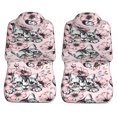 thumbnail image 3 of LAKIMCT Cat Pink Flower Car Seat Covers Vehicle Front Seat Covers Universal Fit Seat Protector, 3 of 9