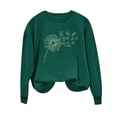 thumbnail image 3 of AherBiu Chandails de la Saint-Patrick pour Femmes Col Rond Manches Longues Imprimé Trèfle Décontracté Ample, 3 of 6