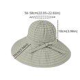 thumbnail image 5 of QSAWXQZ Women's Striped Sun Hat Wide Brim Bow Foldable Beach Summer Outdoor Hat Lightweight Travel Headwear Free Size, 5 of 6