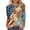 Gray, variant on Women's Tops 4th of July 3/4 Sleeve T-Shirt Plus Size American Flag Printed Round Neck Loose Fit Patriotic Casual Blouse Tops S-5XL