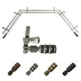 thumbnail image 1 of Sigfried 13/16" Double Bay Window curtain rod Adjustable 20"-36", 38"-72" - Satin Nickel,(ABay-09-5D), 1 of 4