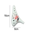 thumbnail image 2 of Ocarina de cerámica de 12 agujeros, idea de regalo pintada a mano para músicos principiantes, fácil de aprender 367, 2 of 5