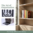 thumbnail image 2 of Unique Bargains Decorative Metal Bookends Book Ends for Office Black 4.7"L x 3.5"W x 7"H, 2 of 5