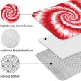 thumbnail image 5 of Red White Tie Dye Spiral Pattern Bathroom Rugs Sets 3 Piece,Toilet Cover Set,Absorbent Non Slip Bathroom Mats Sets with U-Shaped Contour Rug Toilet Rug Set, 5 of 5