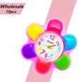 thumbnail image 1 of 10 unids/lote, venta al por mayor, reloj de moda para niños, bonitos dibujos animados de sandía/naranja/fresa/manzana, relojes Slap para niños, regalo de cumpleaños para bebé Gao Jinjia LED, 1 of 2