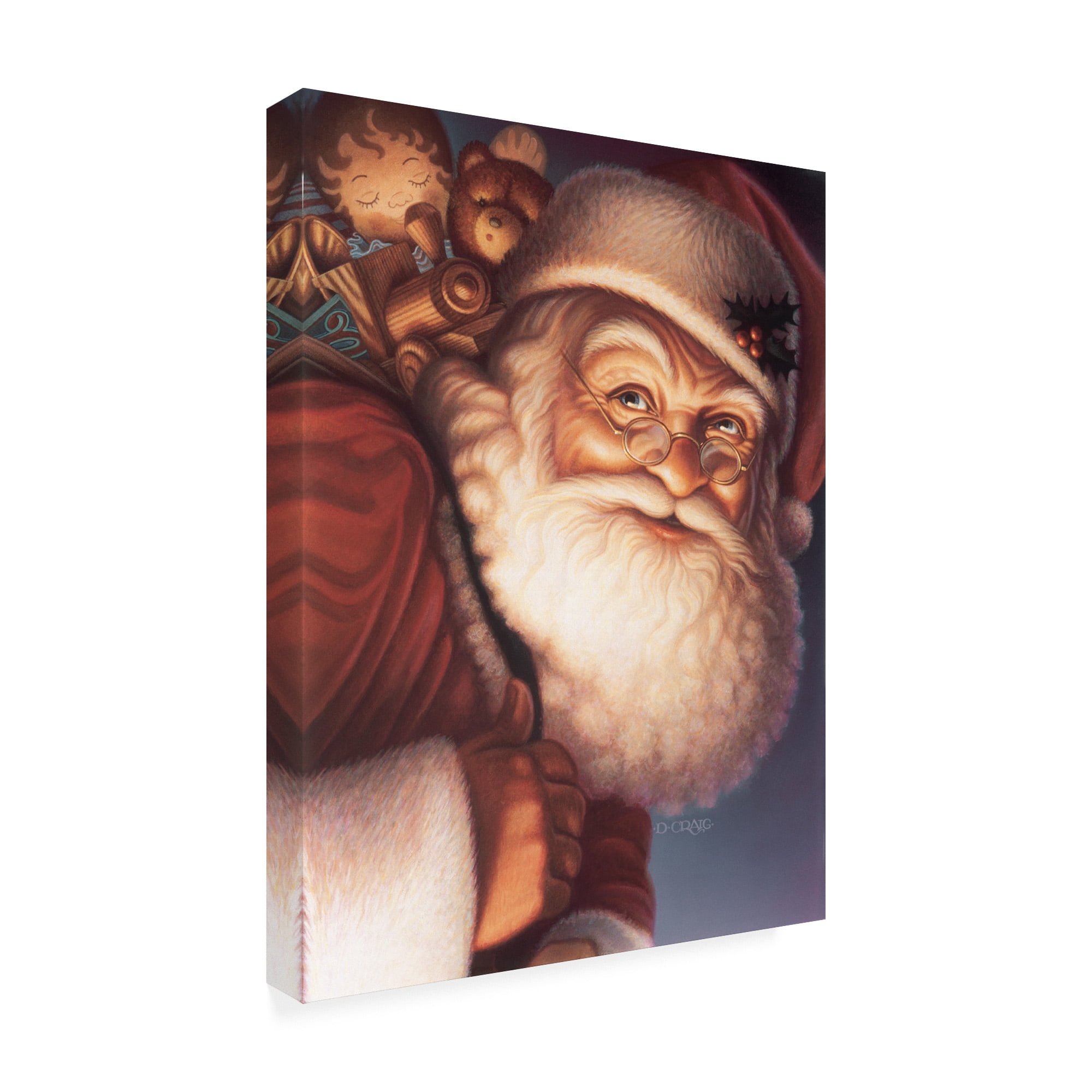 Trademark Fine Art 'Santa Traditional' Canvas Art by Dan Craig