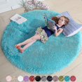 thumbnail image 1 of Fluffy Round Rug Carpets For R Faux Fur Rugs Kids P Rugs For Bed Shaggy Area Rug Mats, 1 of 2