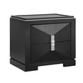 thumbnail image 3 of Christopher Knight Home Mid-Century Modern Nightstand with 2 Drawers, Wood Frame Bedside Table, Black, 3 of 11