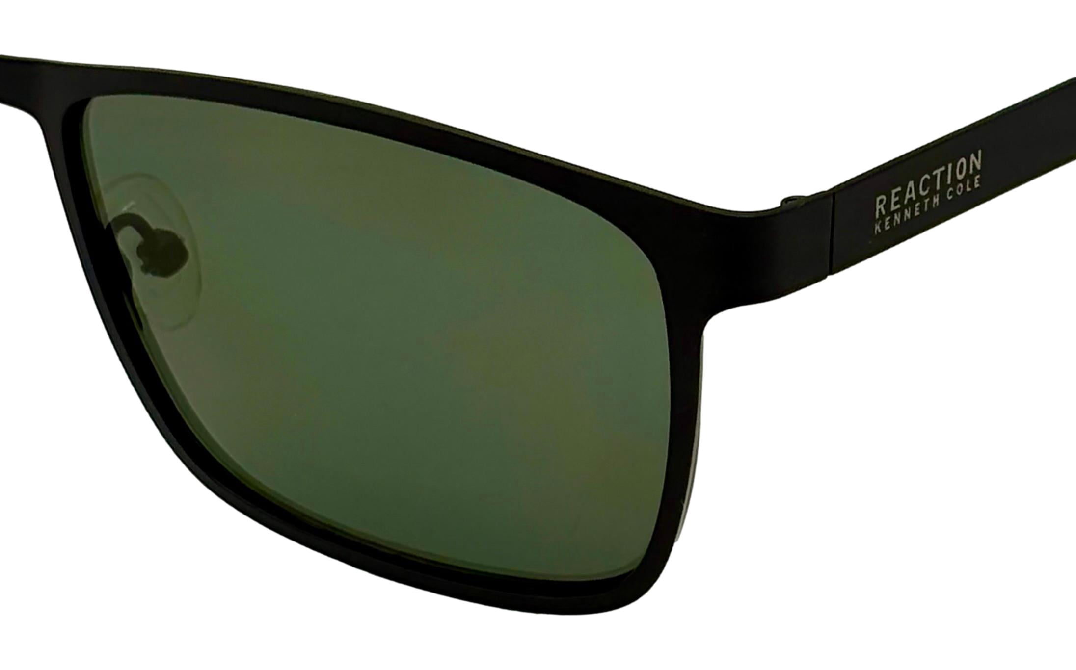 Kenneth Cole Reaction Mens Sunglass Matte Black Metal Rectangle, KC1329. 2N