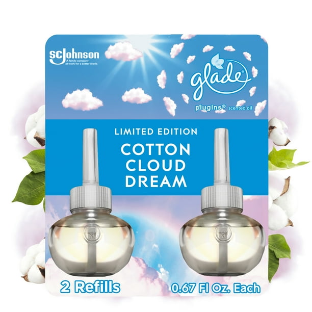 Glade Plugins Scented Oil Refill, Cotton Cloud Dream Scent, Infused