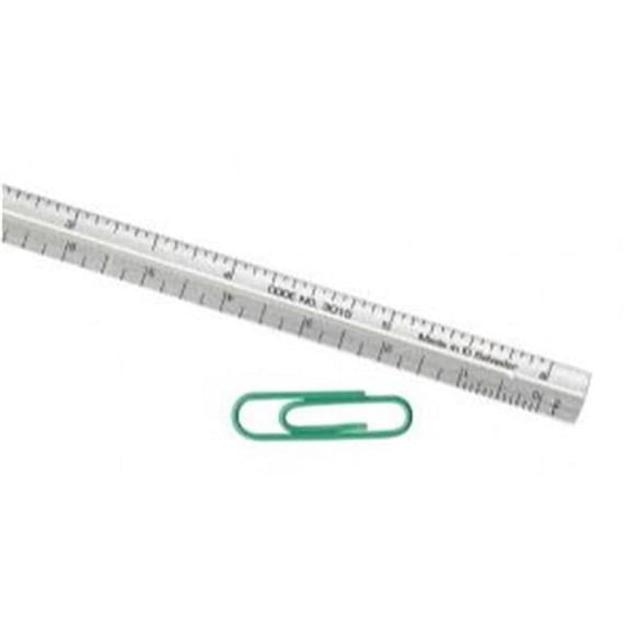 Alumicolor 3210-1 6 in. Silver Aluminum Triangular Engineer Scale