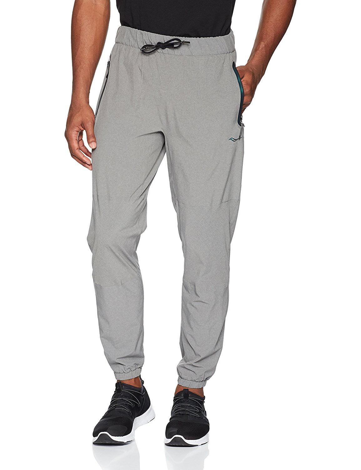 Saucony Men's woven pant, Dark Grey, XX-Large