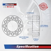 MOCA AUTOPARTS 4PCS 2(50mm) Wheel Spacers 6x5.5 to 6x5.5 with M14x1.5 Thread Pitch Fit for Chevrolet K1500 K2500 C2500