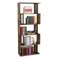 thumbnail image 6 of Bookcase and Bookshelf 5 Tier Display Shelf, S-Shaped Z-Shelf Bookshelves, Freestanding Multifunctional Decorative Storage Shelving for Home Office, Vintage Brown Industrial Style, 6 of 9