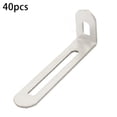 thumbnail image 1 of Lefu 40pcs Right Angle Metal Shelf Bracket Folding Furniture Slotted Angle Bracket, 1 of 10
