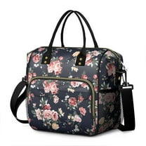 Pioneer Flower Floral Print Pattern Womens Lunch Box for Work,Insulated Large Lunch Bag for Tween and Teen,Loncheras Para Mujer,Leakproof Adult Lunch Bag for Work,Beach,Travel,Picnic,Camping