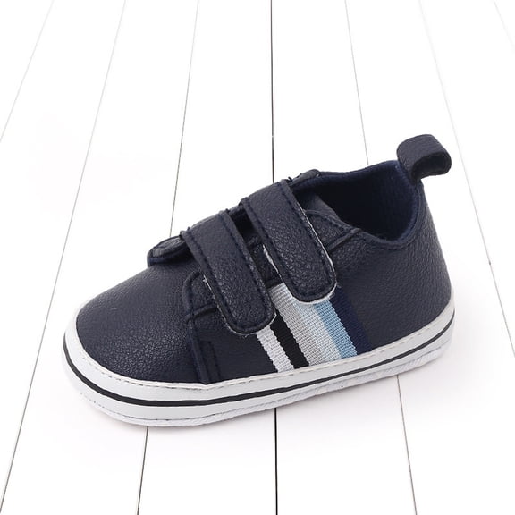 ZHOGXU Children Kids Girls Boys Sneakers Non Slip Flat Bottom Soft Sole Hook Loop Comfortable Breathable Stylish Shoes For Casual Daily Wear,Blue,0-6 Months