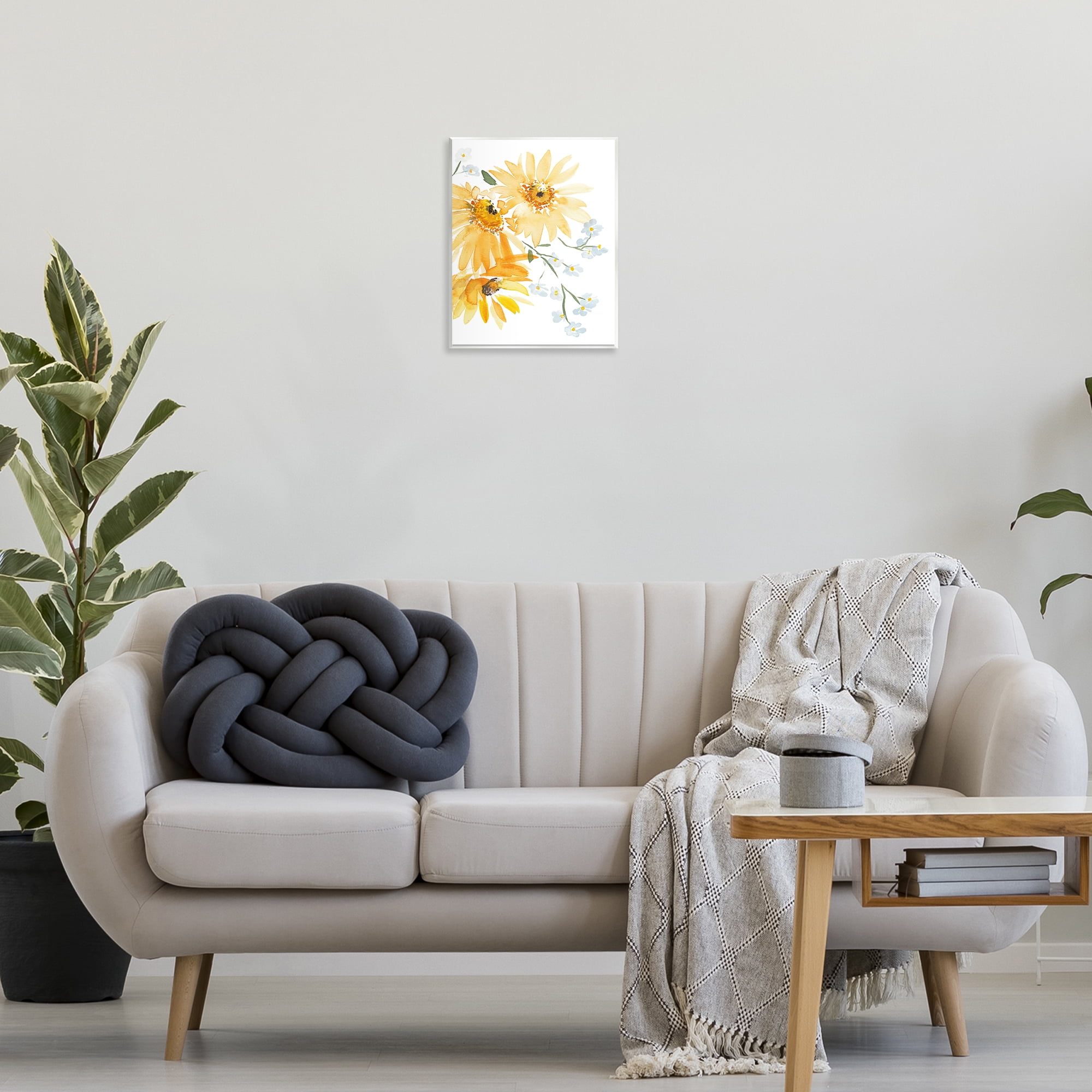 Stupell Industries Modern Yellow Daisies Botanical & Floral Painting Unframed Art Print Wall Art, 11 x 14