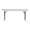 thumbnail image 5 of Norwood Commercial Furniture 6 ft Multipurpose Indoor Outdoor Heavy Duty Portable Blow-Molded Plastic Folding Training Seminar Table 18" W x 72" L Gray, 5 of 7