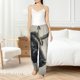 thumbnail image 4 of Balery Mystical Bull in Fog Pantalones de pijama para mujer, pijamas ultraligeros, pantalones de estar por casa-Small, 4 of 6