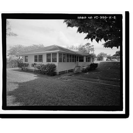 Historic Print, U.S. Naval Base, Pearl Harbor, Naval Housing Area Makalapa, Transportation Department Office, 47 Makalapa Drive, Pearl City, Honolulu County, HI - 2, 16" x 20"