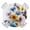 White, variant on Hummingbird Round Tablecloth for 45-54 Inch Tables,Fitted Table Cover with Elastic Edge,Spring Farmhouse Oil Painting Sunflowers Waterproof Outdoor Table Cloth Protector for Patio Garden Dinner