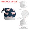 thumbnail image 4 of Haiem Pig 1 Pattern Santa Hat Confortable Velvet Christmas Hat for Christmas Party Favors Fit for Adults Men Women, 4 of 6