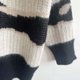thumbnail image 4 of Gibobby Suéter de Punto de asimétricas con bloques de Color grueso para Otoño e Invierno para mujer, suéter holgado de manga larga con cuello Rojoondo (Negro, L), 4 of 5