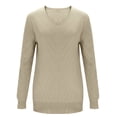 thumbnail image 5 of BLVB Pullover Sweaters for Women Lightweight Fall Fashion Tops V Neck Long Sleeve Trendy Crochet Pointelle Sweater, 5 of 7