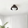 thumbnail image 6 of SAFAVIEH Syluna 14 in. Modern Oil Rubbed Bronze Metal Mount Light with White Shade, 6 of 8