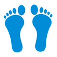 thumbnail image 3 of Pegatinas de huellas de pies para niños, calcomanías para el suelo, pegatinas de huellas de pies para niños Azul, 3 of 9