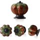 thumbnail image 2 of Perillas de cerámica para cajones con diseño rústico y elegante, estilo vintage, con forma de calabaza y efecto antiguo, con superficie brillante y lustrosa para la renovación de muebles de estilo, 2 of 5
