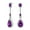 Purple, variant on Bling Jewelry Womens Art Deco Dangle Chandelier Earrings CZ Teardrop Gemstone