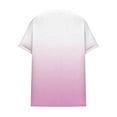 thumbnail image 5 of TQWQT Womens Plus Size Tops Summer Casual Cute Tee Shirt Short Sleeve V Neck Gradient Graphic T-Shirt 4x-5x Tunic Tops with Pocket Pink 4XL, 5 of 5