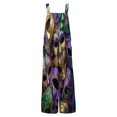 thumbnail image 5 of Combinaison d'Été à Imprimé Squelette avec Boutons et Bretelles pour Femmes, Combinaison Décontractée avec Bretelles Réglables, Grande Taille, Multicolore P, 5 of 5