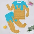 thumbnail image 2 of DHFJKG Pyjama Boys Girls Outfits Set Soft Long Sleeve Round Neck Pajama Set With Ice Cream Print Comfortable Sleepwear For Toddler And Kids Cozy Sleepwear, 2 of 4