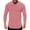 Pink, variant on Men's Long Sleeve Curved Hem T-Shirt - Solid Color, Round Neck, Stretch Fabric for Casual & Sports Wear