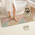 thumbnail image 4 of Pioneer Flower Floral Print Pattern Bathroom Rugs Mat, Non Slip Microfiber Bathroom Rug with Rubber Backing, Soft Mats for Bathroom Floor Tub Shower, 24"x60", 4 of 5