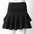 thumbnail image 6 of iiniim Kids Girls Latin Salsa Tango Dance Milk Silk Ruffle Skirt Ballroom Performance 5-16 A Black 9-10, 6 of 7