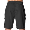 thumbnail image 3 of POENTAB Hiking Cargo Shorts for Men Outdoor Lightweight Quick Dry Water Resistant Casual Fishing Work Shorts with Pockets Black, 3 of 9