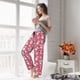 thumbnail image 5 of Balery French Bulldog And Heart Pantalones de pijama para mujer, pijamas ultraligeros, pantalones de estar por casa-Small, 5 of 6