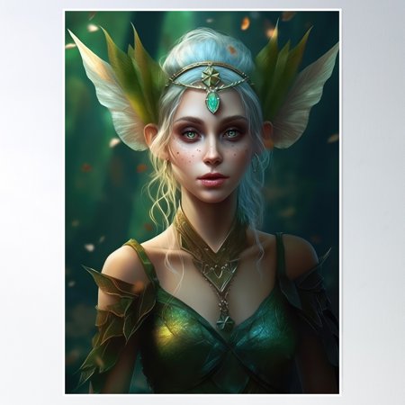 Forest Pixie Poster Wall Art, Modern Wall Decor, 8x12 UNFRAMED