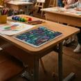 thumbnail image 6 of FORMRS A4 Clipboard Folder with Pen Holder Horizontal Foldable School Office Binder, Stained Glass Pattern, 6 of 9