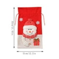 thumbnail image 3 of dajkiuy Christmas Drawstring Gift Bag, Reusable Gift Wrapping Bags Christmas Candy Bag for Christmas Party Home Holiday Favor Supplies 12.2x21.5Inch, 3 of 5