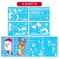 thumbnail image 1 of Juego de pegatinas navideñas para ventanapegatinas adhesivas de cristal con copos de nieve y alces de Santa (estilo A) Tmvgtek Para estrenar, 1 of 7
