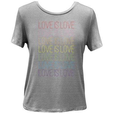 Jenni Women's Pride Equality T-Shirts, Heather Grey, Large