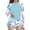 Light Blue3, variant on dazeni Girls Rash Guard Swimsuits 2 Pieces Long Sleeve Bathing Suits Floral Printed Girls' Sporty Shorts Swimwear Summer Vacation Beachwear Black 8-9 Years