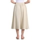 thumbnail image 3 of Falda midi acampanada con cintura elástica y bolsillos para mujer INSPIRE CHIC M color caqui, 3 of 5