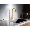thumbnail image 2 of Moen 7864BG Sleek Single-Handle Pull-Down Sprayer Kitchen Faucet with Reflex and Power Clean in Brushed Gold, 2 of 8